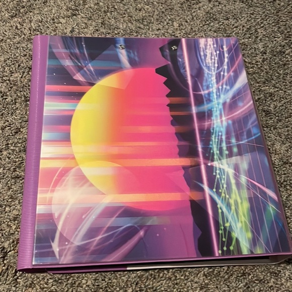 Mead Trapper Keeper Binder Original Outrun Sunset 1" Round 2 Folders Clipboard - Picture 7 of 7